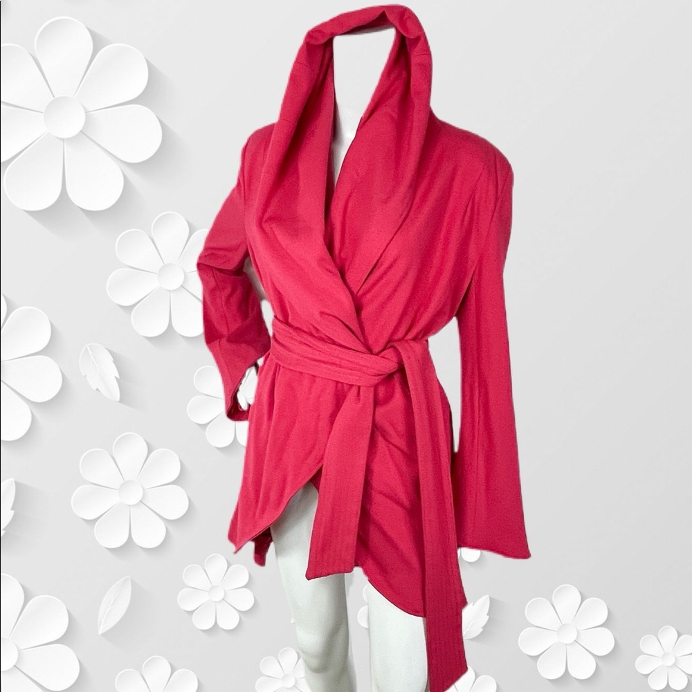 G.E.T Fuchsia Hooded Cocoon Wrap Jacket  M